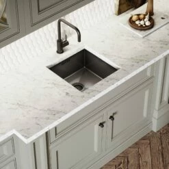 Flow Matte Black Single Lever Kitchen Mixer Tap -LUSSO STONE Sales flow matte black single lever kitchen mixer tap p1243 36892 zoom