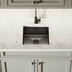 Flow Matte Black Single Lever Kitchen Mixer Tap -LUSSO STONE Sales flow matte black single lever kitchen mixer tap p1243 36893 zoom