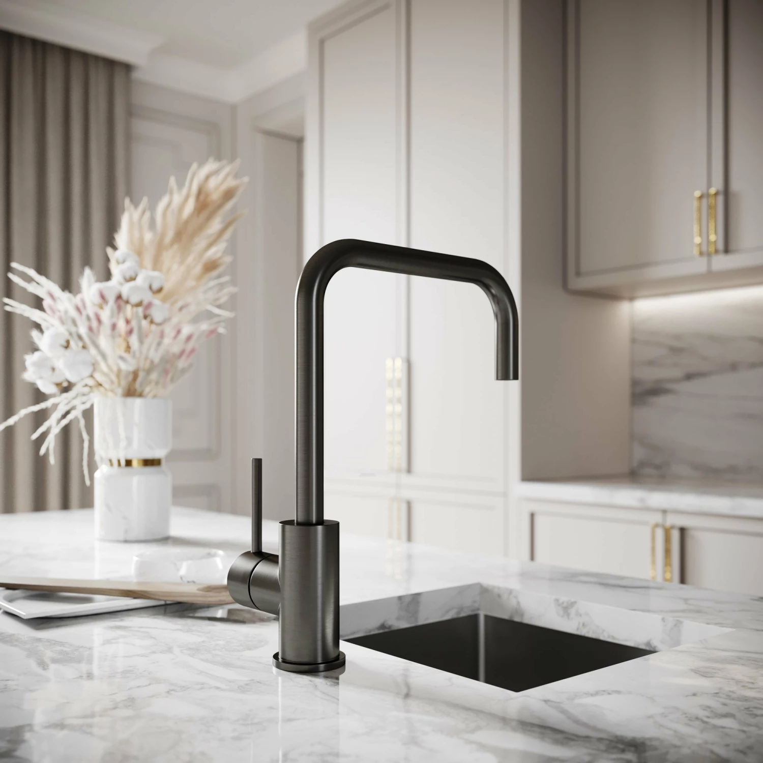 Flow Single Lever Kitchen Mixer Tap Gunmetal 3 Flow Single Lever Kitchen Mixer Tap Gunmetal