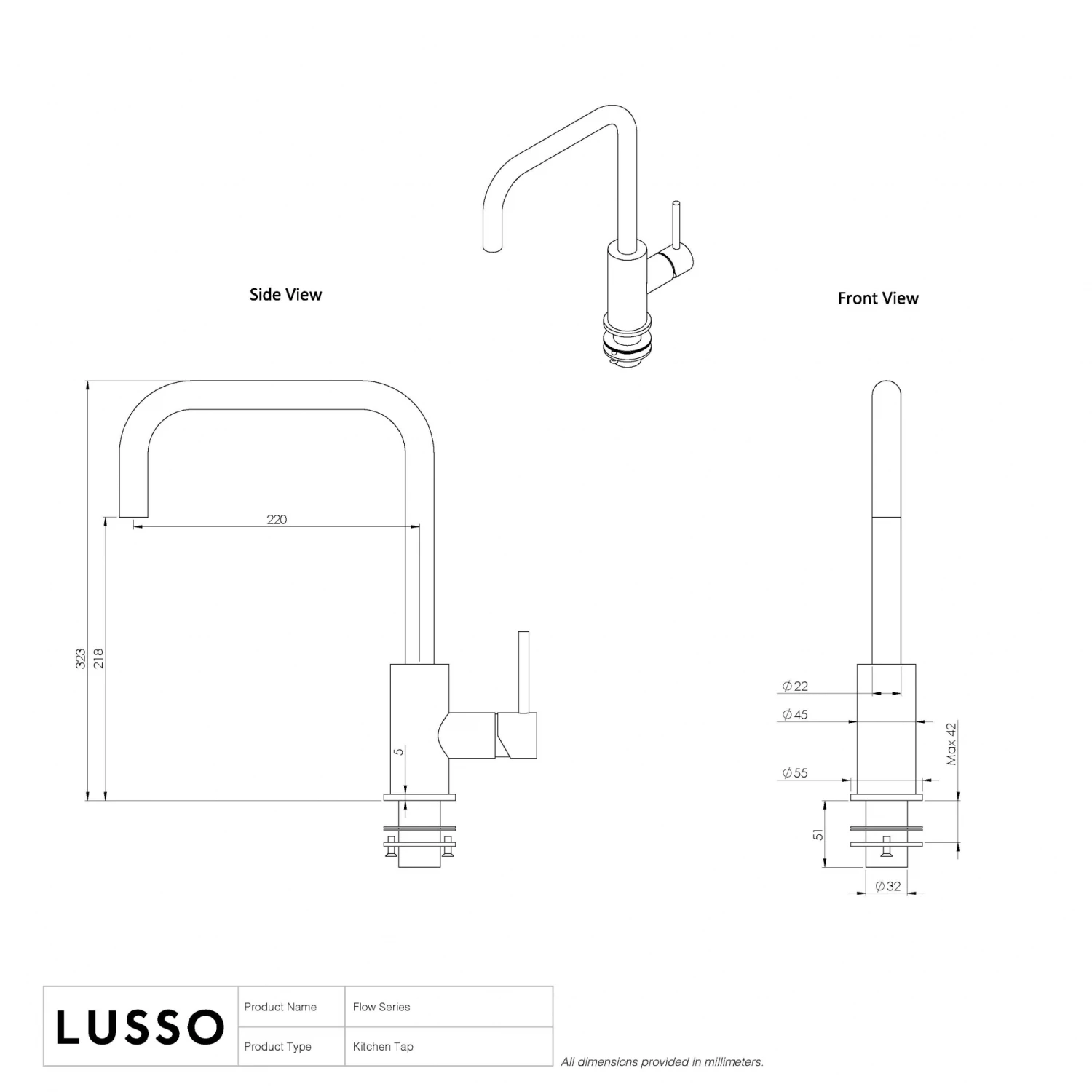 Flow Single Lever Kitchen Mixer Tap Gunmetal 6 Flow Single Lever Kitchen Mixer Tap Gunmetal - Image 4