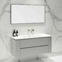 Fontane Vanity Unit With Stone Basin (Concrete Grey 1200mm) -LUSSO STONE Sales fontane vanity unit with stone basin concrete grey 1200mm p1906 11711 image