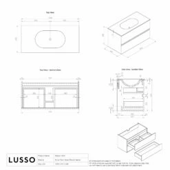 Gobain Vanity Unit With Stone Basin (Black 1000mm) -LUSSO STONE Sales gobain vanity unit with stone basin black 1000mm p2213 35928 zoom