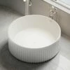 Jadore III Freestanding Fluted Stone Bath Matte Finish 1500mm