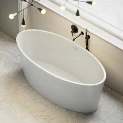 Kurv Freestanding Stone Bath 1600mm -LUSSO STONE Sales kurv freestanding stone bath 1600mm p71 17296 zoom