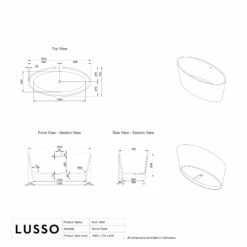 Kurv Freestanding Stone Bath 1600mm -LUSSO STONE Sales kurv freestanding stone bath 1600mm p71 41696 zoom