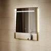 Levante Brushed Gold Mirror With Natural White LED Light And Demister 800mm -LUSSO STONE Sales levante brushed gold mirror with natural white led light and demister 800mm p6479 40620 zoom
