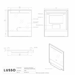 Levante Matte Black Mirror With Natural White LED Light And Demister 800mm -LUSSO STONE Sales levante matte black mirror with natural white led light and demister 800mm p6478 39854 zoom