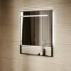 Levante Matte Black Mirror With Natural White LED Light And Demister 800mm -LUSSO STONE Sales levante matte black mirror with natural white led light and demister 800mm p6478 40616 zoom