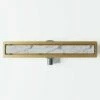Linear Brushed Gold Tilable Wetroom Waste Kit