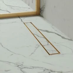 Linear Wet Room Walk In Shower Tray Kit + Tanking Kit + Brushed Gold Waste Kit 11 Linear Wet Room Walk In Shower Tray Kit + Tanking Kit + Brushed Gold Waste Kit -LUSSO STONE Sales linear wet room walk in shower tray kit tanking kit brushed gold waste kit p5167 31548 zoom
