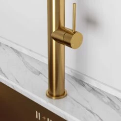 Livello Brushed Gold Pull Out Kitchen Mixer Tap -LUSSO STONE Sales livello brushed gold pull out kitchen mixer tap p2404 13661 zoom