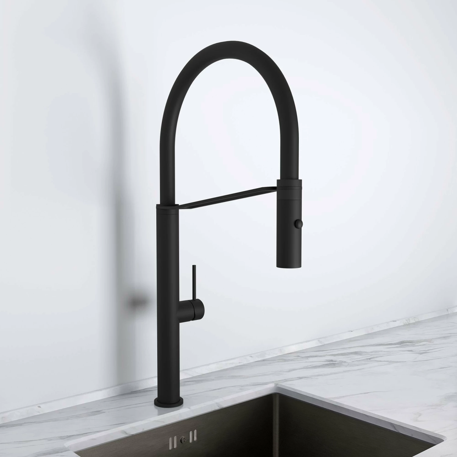Livello Pull Out Kitchen Tap In Matte Black & Vello Undermount Kitchen Sink Black Gunmetal 4 Livello Pull Out Kitchen Tap In Matte Black & Vello Undermount Kitchen Sink Black Gunmetal - Image 2