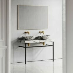 Lomazzo Countertop Vanity Unit Arabescato Marble 1200mm -LUSSO STONE Sales lomazzo countertop vanity unit arabescato marble 1200mm p5026 27622 image