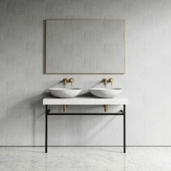 Lomazzo Countertop Vanity Unit Carrara Marble 1200mm