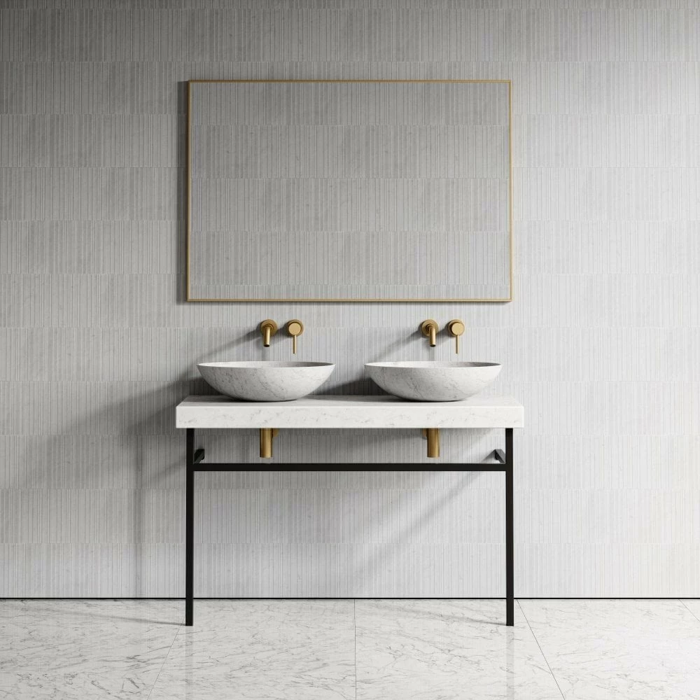 Lomazzo Countertop Vanity Unit Carrara Marble 1200mm 3 Lomazzo Countertop Vanity Unit Carrara Marble 1200mm