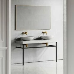 Lomazzo Countertop Vanity Unit Carrara Marble 1400mm -LUSSO STONE Sales lomazzo countertop vanity unit carrara marble 1400mm p5029 27634 image