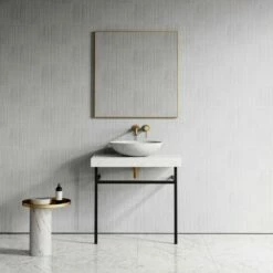 Lomazzo Countertop Vanity Unit Carrara Marble 800mm