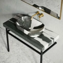 Lomazzo Countertop Vanity Unit Panda Marble 1000mm 10 Lomazzo Countertop Vanity Unit Panda Marble 1000mm -LUSSO STONE Sales lomazzo countertop vanity unit panda marble 1000mm p5019 27591 image