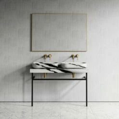 Lomazzo Countertop Vanity Unit Panda Marble 1200mm 12 Lomazzo Countertop Vanity Unit Panda Marble 1200mm -LUSSO STONE Sales lomazzo countertop vanity unit panda marble 1200mm p4932 26656 image