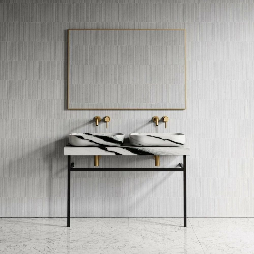 Lomazzo Countertop Vanity Unit Panda Marble 1200mm 6 Lomazzo Countertop Vanity Unit Panda Marble 1200mm - Image 4