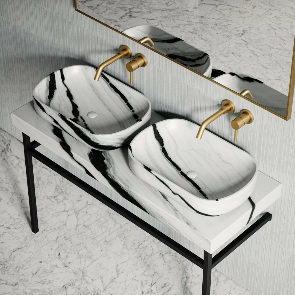 Lomazzo Countertop Vanity Unit Panda Marble 1200mm 7 Lomazzo Countertop Vanity Unit Panda Marble 1200mm - Image 5