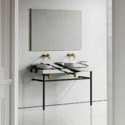 Lomazzo Countertop Vanity Unit Panda Marble 1200mm 14 Lomazzo Countertop Vanity Unit Panda Marble 1200mm -LUSSO STONE Sales lomazzo countertop vanity unit panda marble 1200mm p4932 26658 image