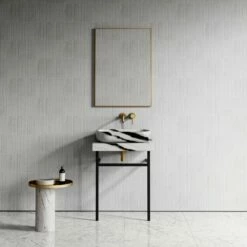 Lomazzo Countertop Vanity Unit Panda Marble 600mm 12 Lomazzo Countertop Vanity Unit Panda Marble 600mm -LUSSO STONE Sales lomazzo countertop vanity unit panda marble 600mm p4928 26631 image