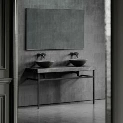 Lomazzo Countertop Vanity Unit Pietra Grey Marble 1400mm -LUSSO STONE Sales lomazzo countertop vanity unit pietra grey marble 1400mm p5016 27580 image