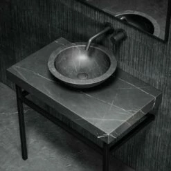 Lomazzo Countertop Vanity Unit Pietra Grey Marble 800mm -LUSSO STONE Sales lomazzo countertop vanity unit pietra grey marble 800mm p5023 27610 image