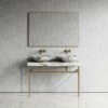 Lomazzo Gold Countertop Vanity Unit Arabescato Marble 1200mm -LUSSO STONE Sales lomazzo gold countertop vanity unit arabescato marble 1200mm p5646 34721 zoom