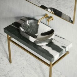 Lomazzo Gold Countertop Vanity Unit Panda Marble 1000mm 8 Lomazzo Gold Countertop Vanity Unit Panda Marble 1000mm -LUSSO STONE Sales lomazzo gold countertop vanity unit panda marble 1000mm p5640 34690 zoom