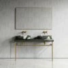 Lomazzo Gold Countertop Vanity Unit Panda Marble 1400mm -LUSSO STONE Sales lomazzo gold countertop vanity unit panda marble 1400mm p5648 34694 zoom