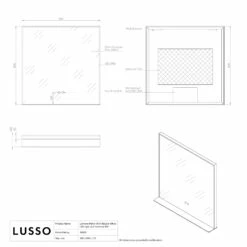 Lumiere Matte Black Mirror With Natural White LED Light And Demister 800mm -LUSSO STONE Sales lumiere matte black mirror with natural white led light and demister 800mm p6484 39861 zoom