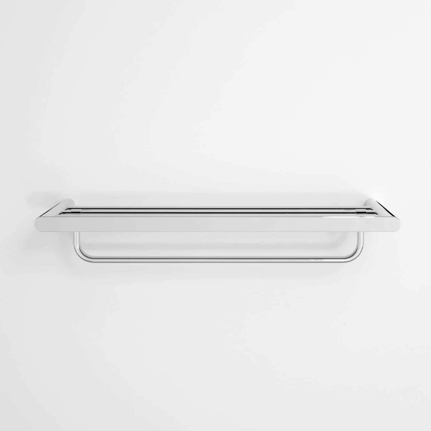 Lusso Chrome Luxe Towel Shelf With Rail 600mm 3 Lusso Chrome Luxe Towel Shelf With Rail 600mm