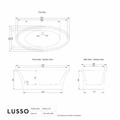 Lusso Light Maison Freestanding Bath 1700mm -LUSSO STONE Sales lusso light maison freestanding bath 1700mm p7381 45666 zoom