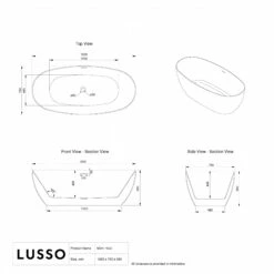 Lusso Light Mimi Freestanding Bath 1500mm -LUSSO STONE Sales lusso light mimi freestanding bath 1500mm p7380 45830 zoom