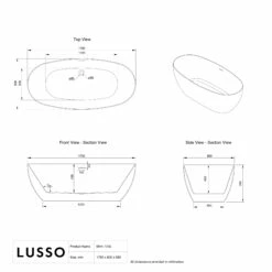 Lusso Light Mimi Freestanding Bath 1700mm -LUSSO STONE Sales lusso light mimi freestanding bath 1700mm p7378 45627 zoom