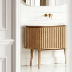 Lusso Regent Curved Oak Vanity Unit 1200mm -LUSSO STONE Sales lusso regent curved oak vanity unit 1200mm p6593 41771 zoom