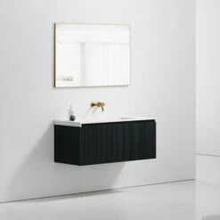 Luv Fluted Vanity Unit With Stone Basin (Matte Blue 1200mm) -LUSSO STONE Sales luv fluted vanity unit with stone basin matte blue 1200mm p3163 21691 zoom