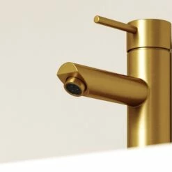 Luxe Basin Monobloc Mixer Tap Brushed Gold -LUSSO STONE Sales luxe basin monobloc mixer tap brushed gold p1344 43859 zoom