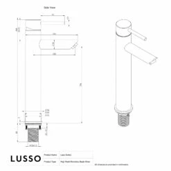 Luxe Brushed Gold Basin Tall Monobloc Mixer Tap -LUSSO STONE Sales luxe brushed gold basin tall monobloc mixer tap p1349 45521 zoom