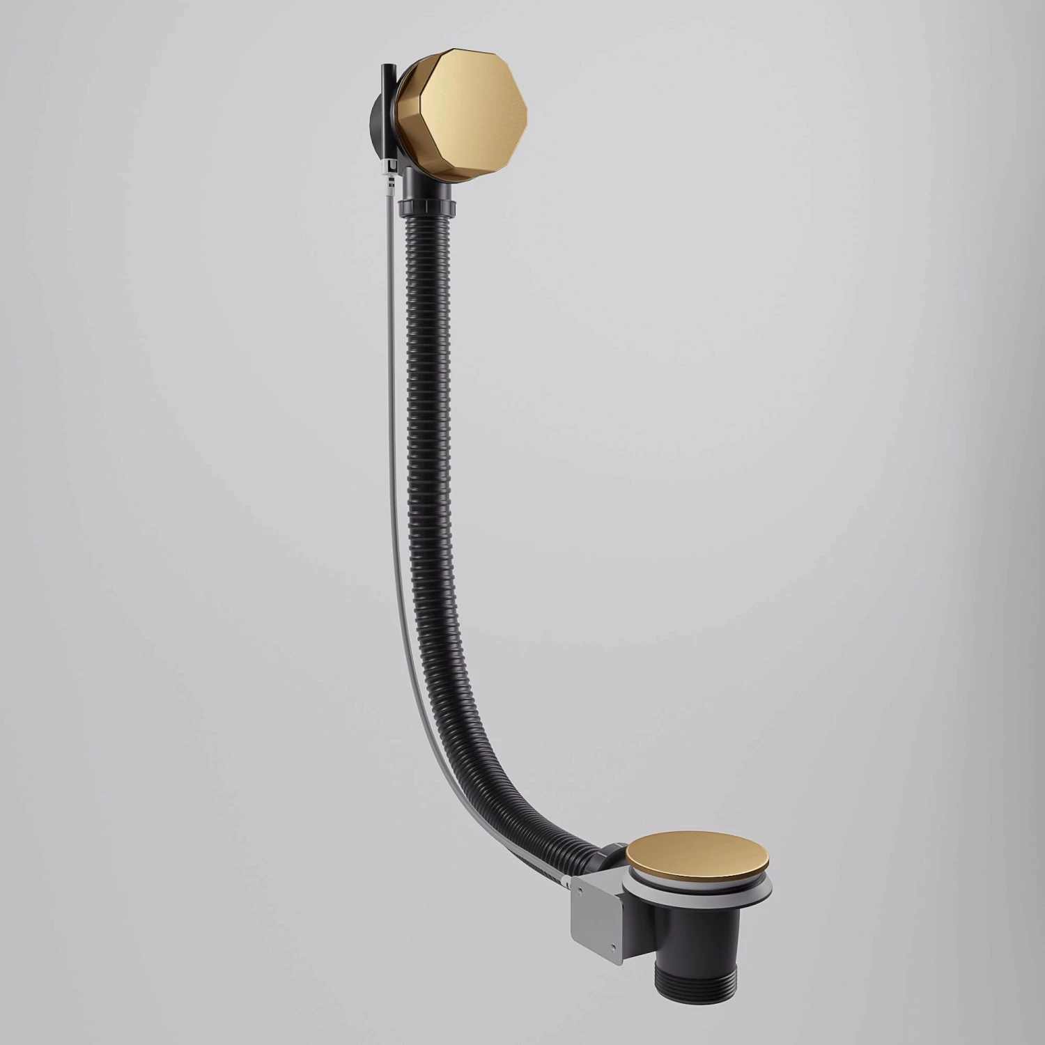 Luxe Brushed Gold Pop Up Bath Waste With Overflow 3 Luxe Brushed Gold Pop Up Bath Waste With Overflow