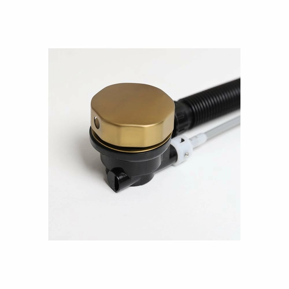 Luxe Brushed Gold Pop Up Bath Waste With Overflow 4 Luxe Brushed Gold Pop Up Bath Waste With Overflow - Image 2
