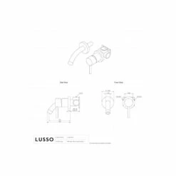 Luxe Brushed Gold Short Projection Wall Mounted Basin Mixer Tap -LUSSO STONE Sales luxe brushed gold short projection wall mounted basin mixer tap p2287 46394 image