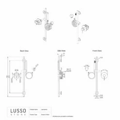 Luxe Brushed Gold Shower & Riser Kit -LUSSO STONE Sales luxe brushed gold shower riser kit p1566 12784 zoom