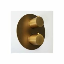 Luxe Brushed Gold Thermostatic Shower With Handheld Shower -LUSSO STONE Sales luxe brushed gold thermostatic shower with handheld shower p1318 8371 image