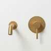 Luxe Brushed Gold Wall Mounted Bath Mixer Tap
