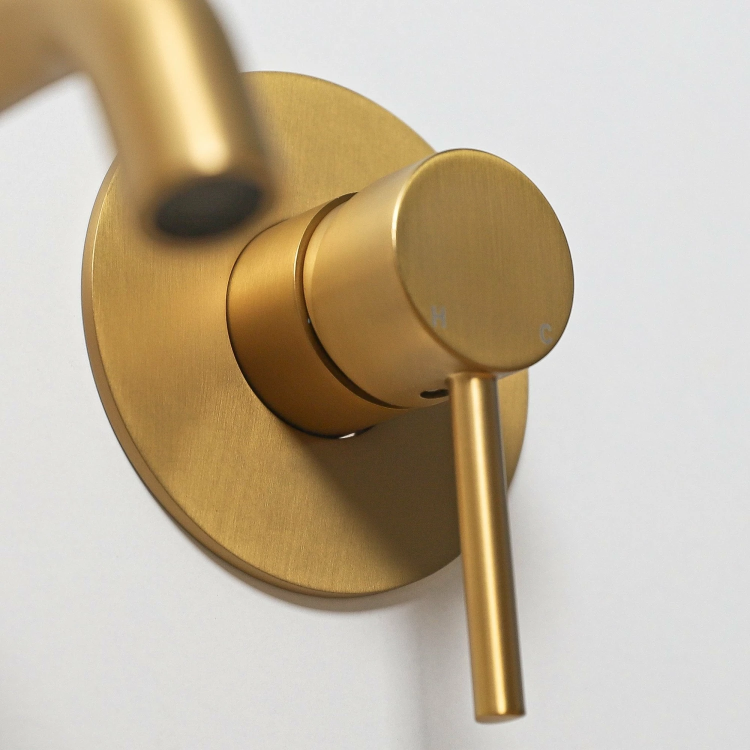 Luxe Brushed Gold Wall Mounted Bath Mixer Tap 4 Luxe Brushed Gold Wall Mounted Bath Mixer Tap - Image 2