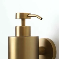 Luxe Brushed Gold Wall Mounted Soap Dispenser -LUSSO STONE Sales luxe brushed gold wall mounted soap dispenser p1855 13161 image