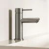 Luxe Brushed Stainless Basin Monobloc Mixer Tap -LUSSO STONE Sales luxe brushed stainless basin monobloc mixer tap p788 43853 zoom